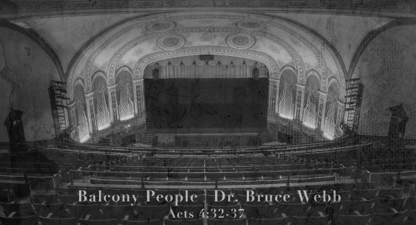 Balcony People | Dr. Bruce Webb Balcony People | Dr. Bruce Webb