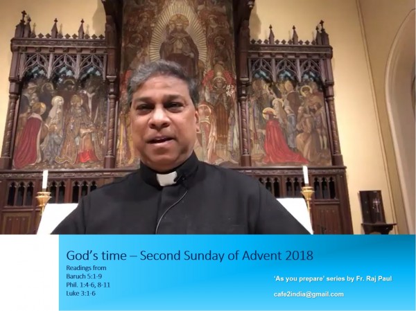 cafe-ii-sunday-liturgy-as-you-prepare-series-by-fr-raj-paul-advent-2018-second-sundayCafÉ II - Sunday Liturgy - As You Prepare series by Fr Raj Paul Advent 2018 Second Sunday