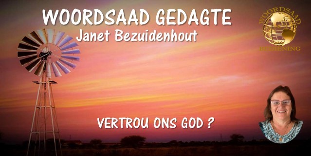 VERTROU ONS GOD
